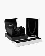 JX1 Chronograph Watch + Cuban Set 8mm - JAXXON