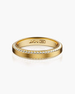 Beveled Pavé Diamond Band 4mm - JAXXON