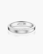 Beveled Pavé Diamond Band 4mm - JAXXON