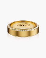 Beveled Pavé Diamond Band 6mm - JAXXON