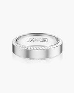 Beveled Pavé Diamond Band 6mm - JAXXON