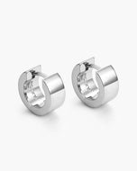 Chunkie Huggie Earrings - Silver - JAXXON