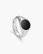 Circle Signet Ring Silver - JAXXON