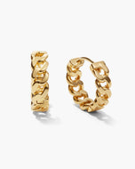 Cuban Link Earrings - Gold - JAXXON