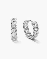 Cuban Link Earrings - Silver - JAXXON