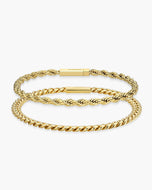 Women's Cuban + Rope Bracelet Stack - JAXXON