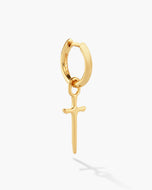 Dagger Cross Earring Gold - JAXXON