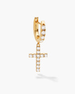 Hanging Studded Cross Earring - JAXXON