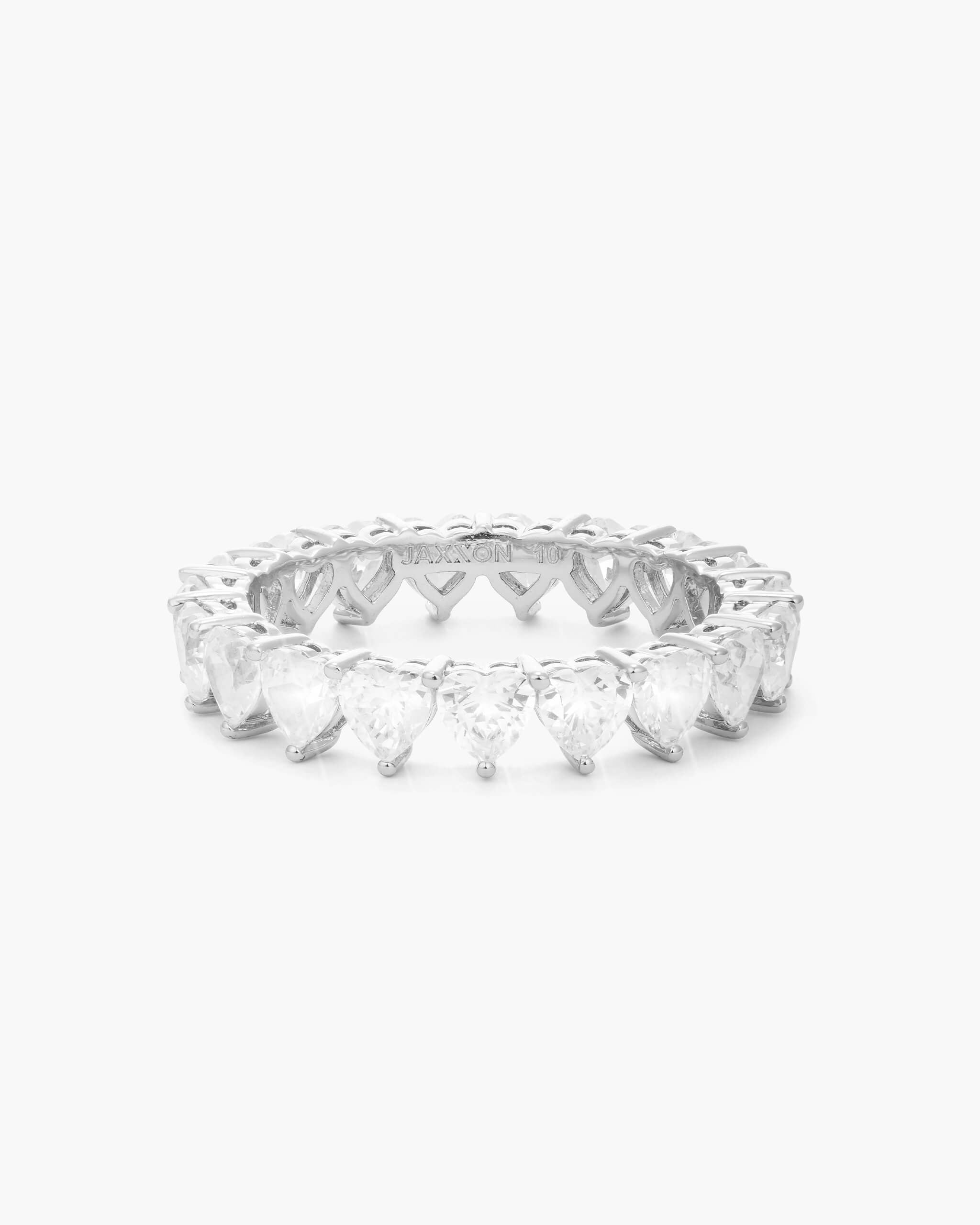 Heart Eternity Ring Silver