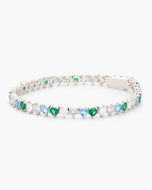 Heart Tennis Bracelet Silver - JAXXON