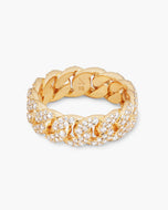 Iced Out Cuban Link Ring Gold - JAXXON