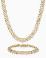 Women's Iced Out Cuban Set 8mm - JAXXON