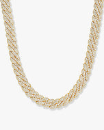 Gold braided necklace on a white background