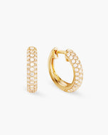 Iced Out Hoop Earrings - Gold - JAXXON