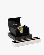 JX1 Automatic Watch + Cuban Link Bracelet 8mm - JAXXON