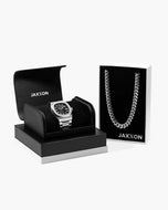 JX1 Automatic Watch + Cuban Link Chain 10mm - JAXXON