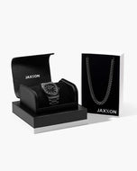 JX1 Automatic Watch + Cuban Link Chain 8mm - JAXXON