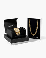 JX1 Automatic Watch + Cuban Link Chain 8mm - JAXXON