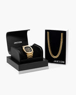 JX1 Chronograph Watch + Cuban Link Chain 10mm - JAXXON
