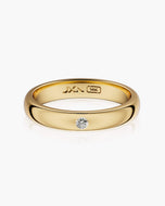 Modern Classic Diamond Solitaire Band 4mm - JAXXON