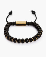 Onyx Beaded Bracelet Gold - JAXXON