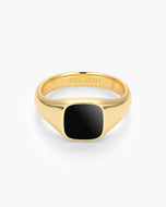 Square Signet Ring Gold - JAXXON