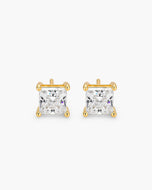 Square Stud Earrings Gold - JAXXON