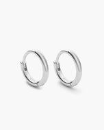 Thin Hoop Earrings Silver - JAXXON