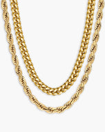 Women's Cuban + Rope Chain Stack 3mm + 3mm
