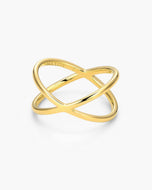 Women's Crossover Ring Gold - JAXXON
