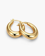 Women's Dome Hoop Earrings - Gold - JAXXON
