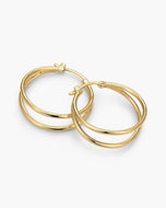 Women's Split Hoop Earrings - Gold - JAXXON